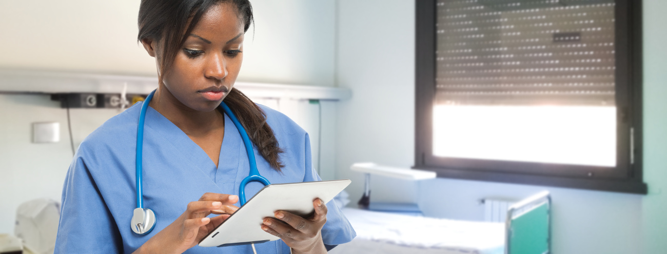 Female Doctor Using a Tablet